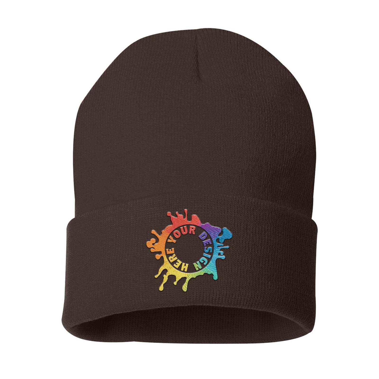 Sportsman Solid 12" Cuffed Beanie Embroidery - Mato & Hash