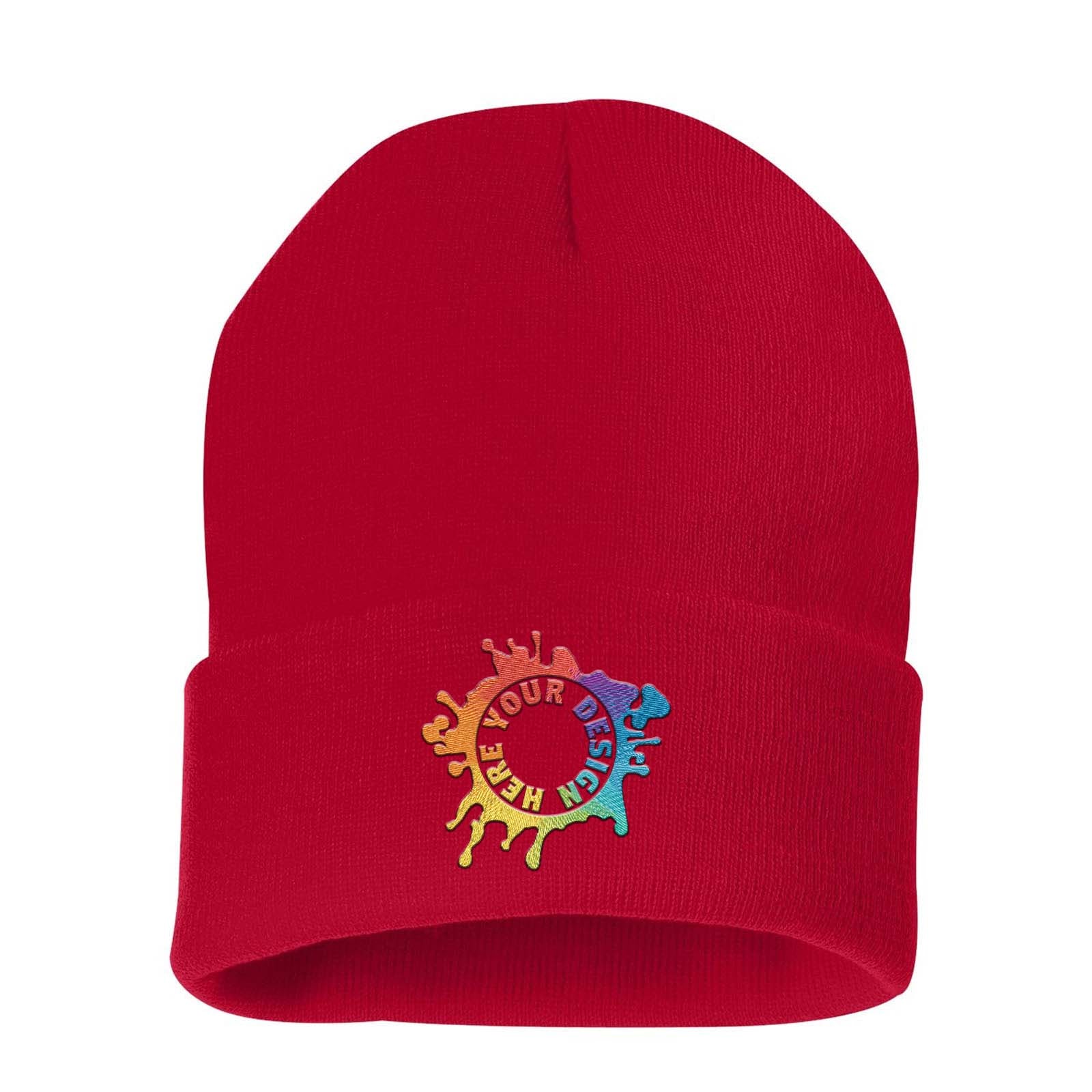 Sportsman Solid 12" Cuffed Beanie Embroidery - Mato & Hash
