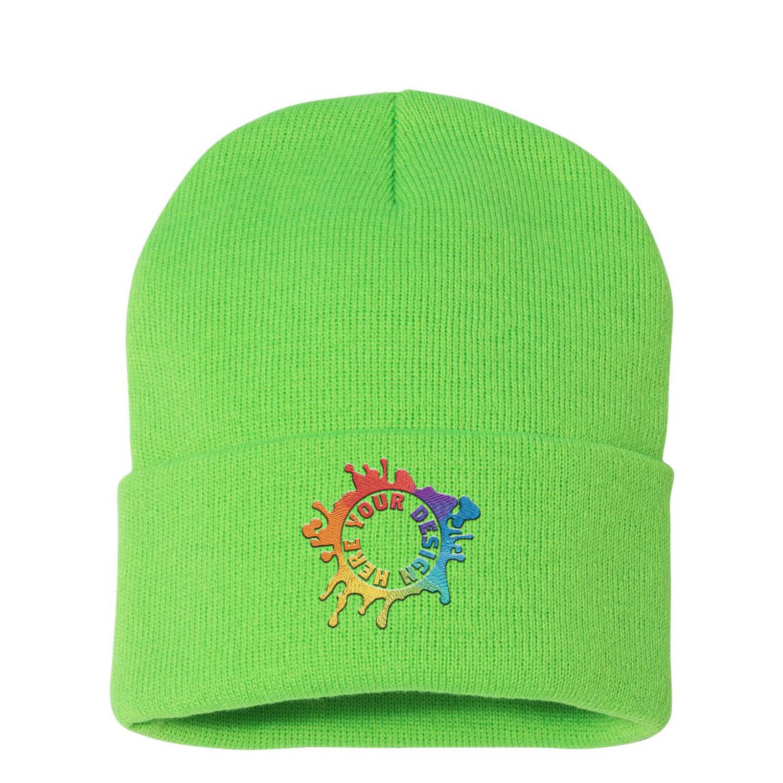 Sportsman Solid 12" Cuffed Beanie Embroidery - Mato & Hash