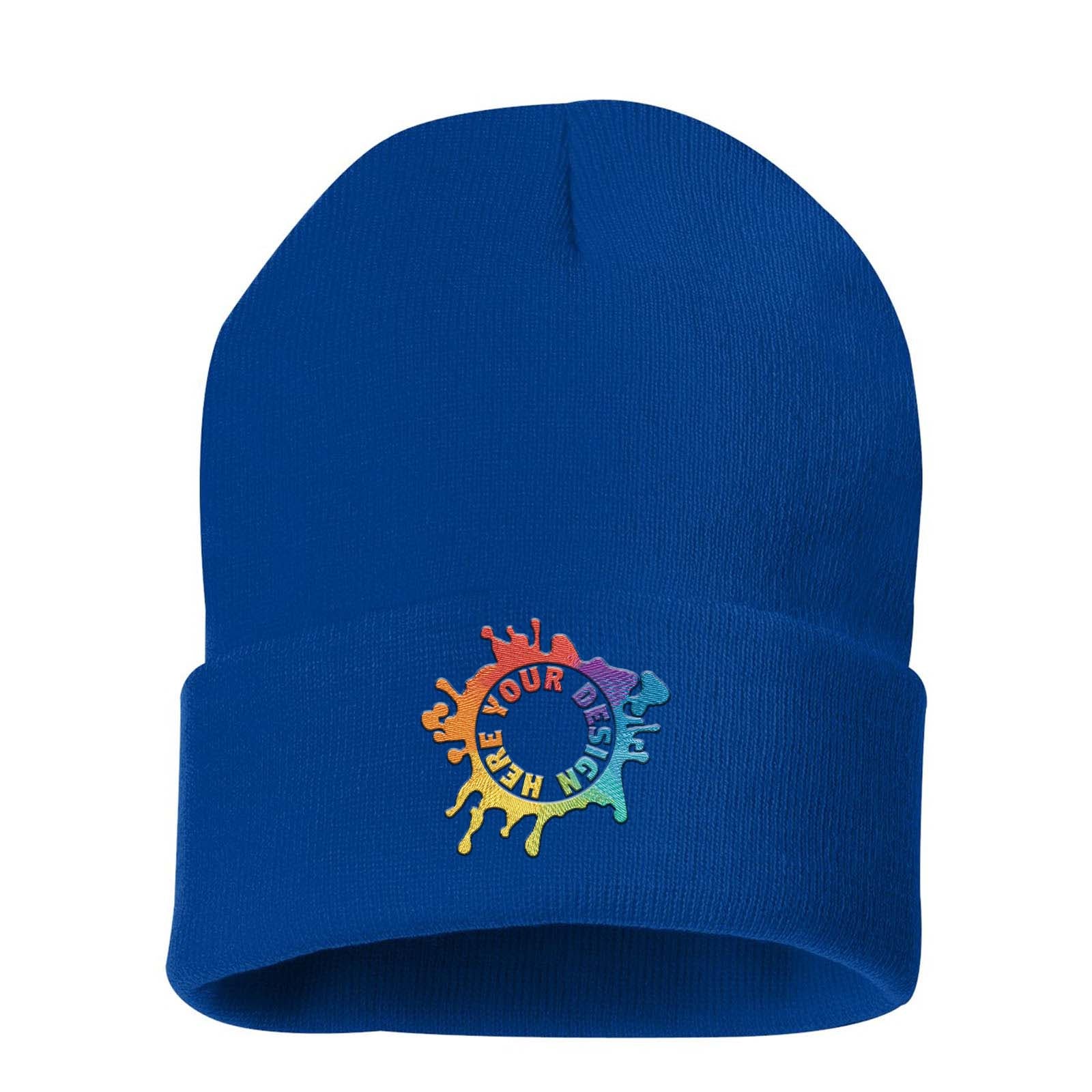 Sportsman Solid 12" Cuffed Beanie Embroidery - Mato & Hash