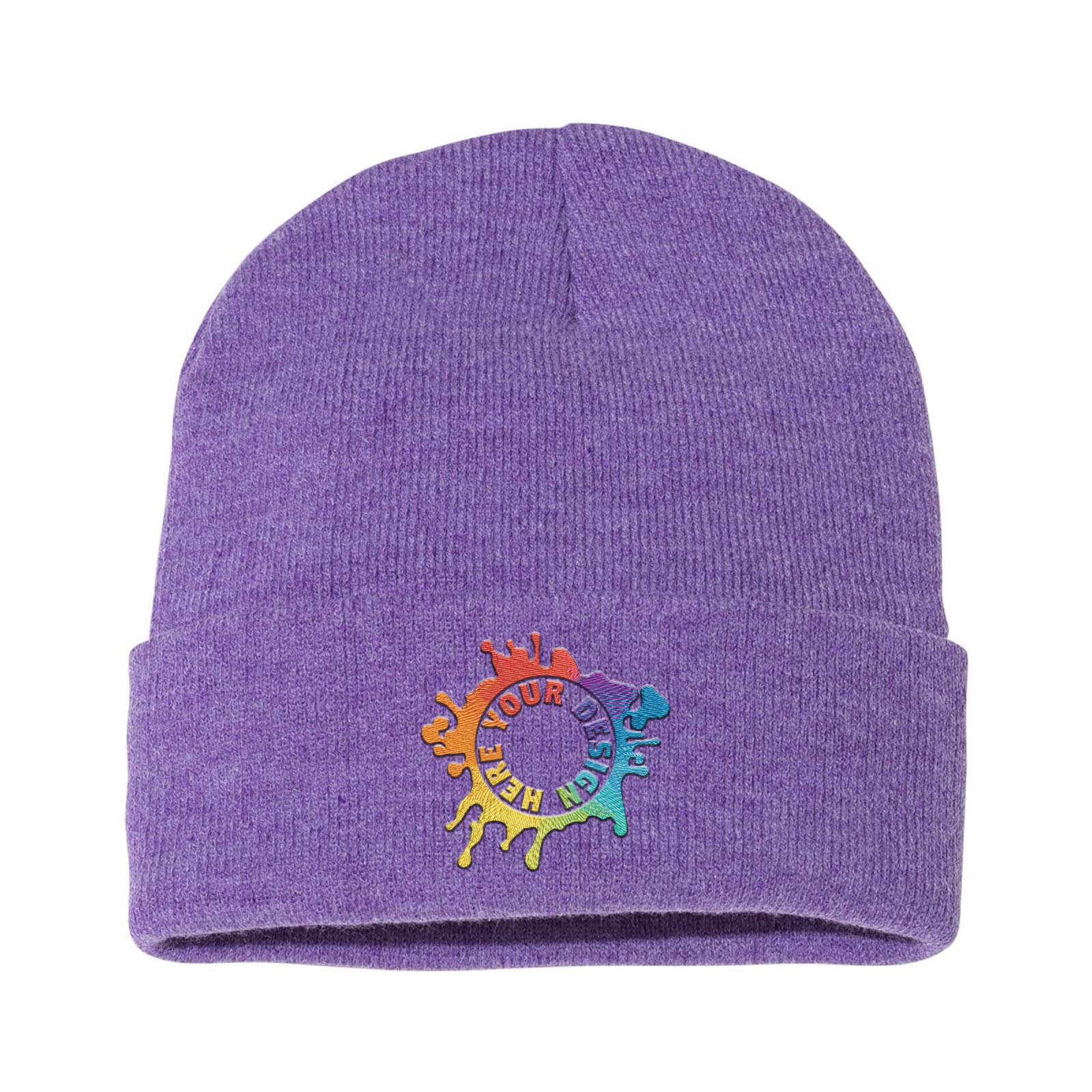 Sportsman Solid 12" Cuffed Beanie Embroidery - Mato & Hash