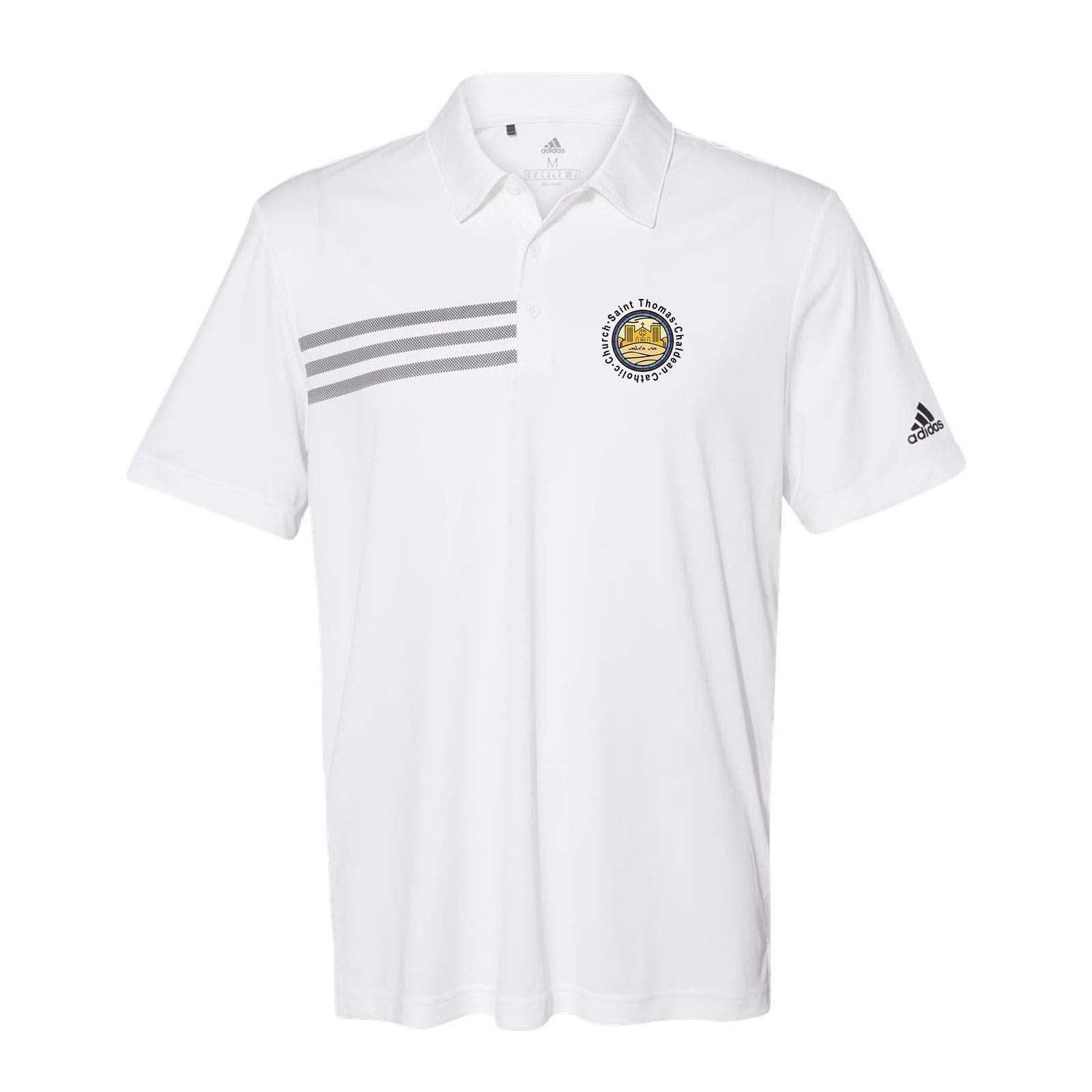 St. Thomas Catholic Church Adidas - 3-Stripes Chest Polo Printed - Mato & Hash