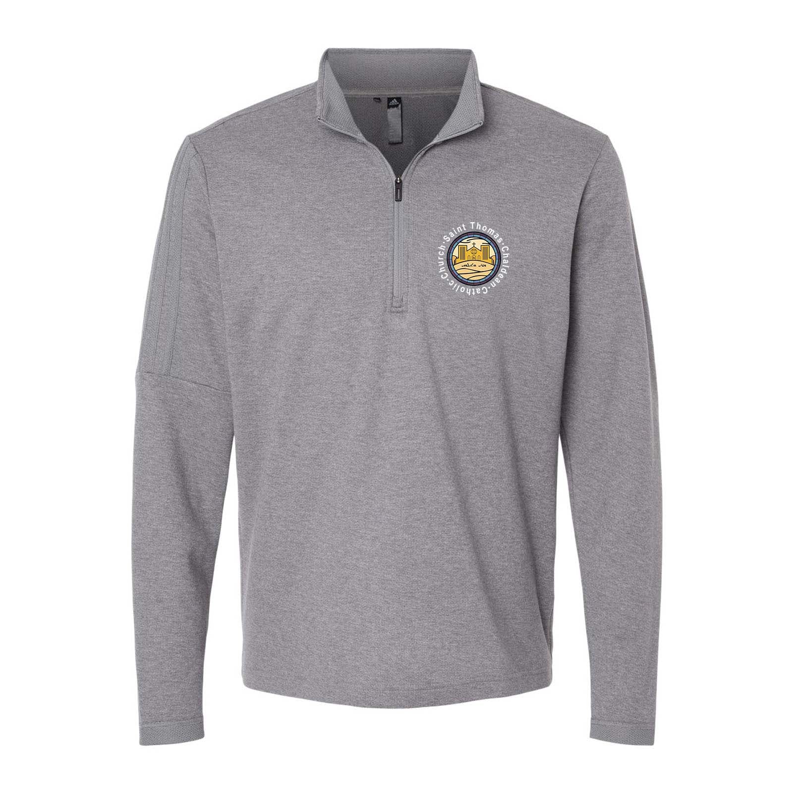 St. Thomas Catholic Church Adidas - 3-Stripes Quarter-Zip Sweater Printed - Mato & Hash