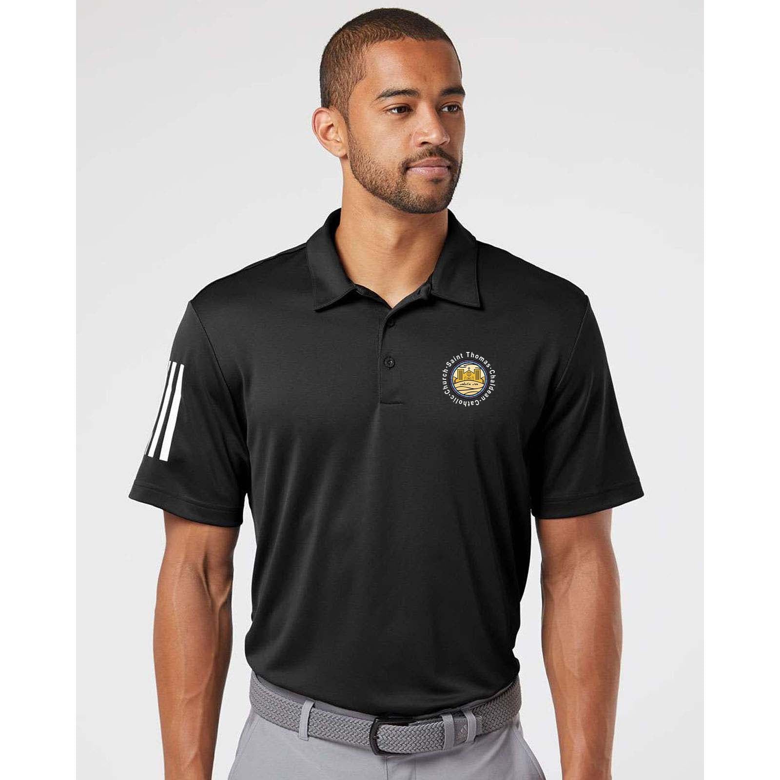St. Thomas Catholic Church Adidas - Floating 3-Stripes Polo Printed - Mato & Hash