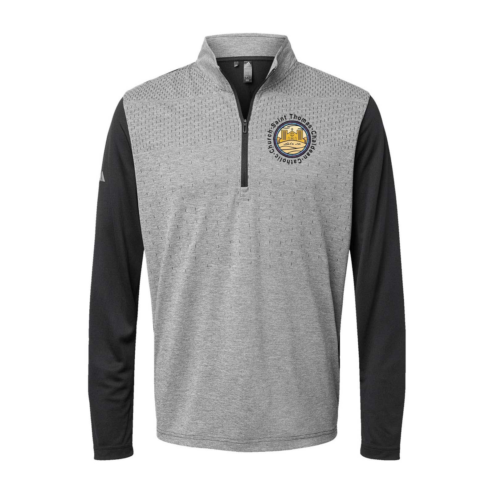 St. Thomas Catholic Church Adidas - Heather Block Print Quarter-Zip Pullover Printed - Mato & Hash