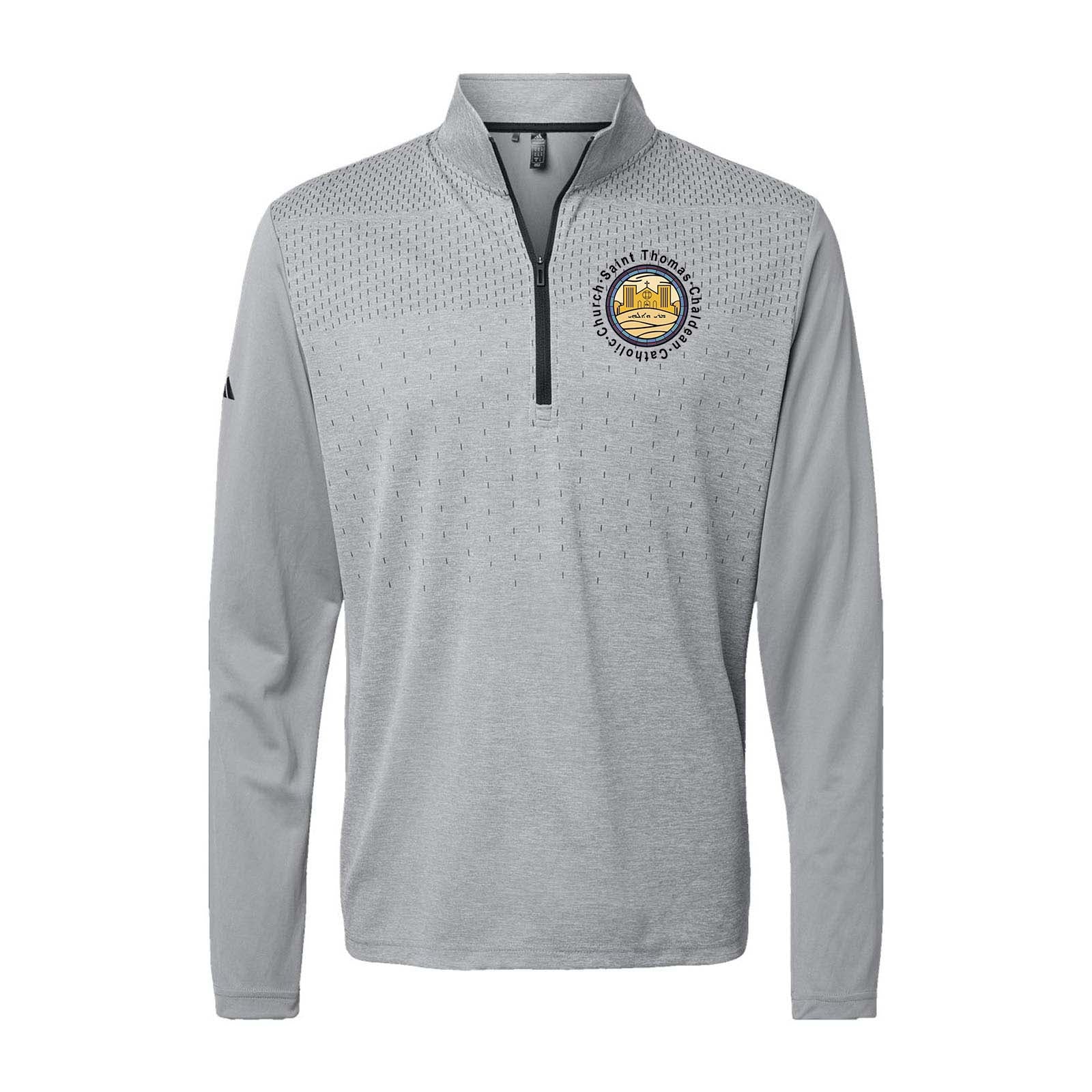 St. Thomas Catholic Church Adidas - Heather Block Print Quarter-Zip Pullover Printed - Mato & Hash