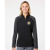 St. Thomas Catholic Church Adidas - Women's Stripe Block Quarter-Zip Pullover Printed