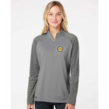 St. Thomas Catholic Church Adidas - Women's Stripe Block Quarter-Zip Pullover Printed - Mato & Hash
