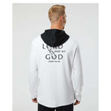 St. Thomas Catholic Church Adidas - Textured Mixed Media Hooded Sweatshirt Printed - Mato & Hash