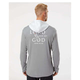 St. Thomas Catholic Church Adidas - Textured Mixed Media Hooded Sweatshirt Printed - Mato & Hash