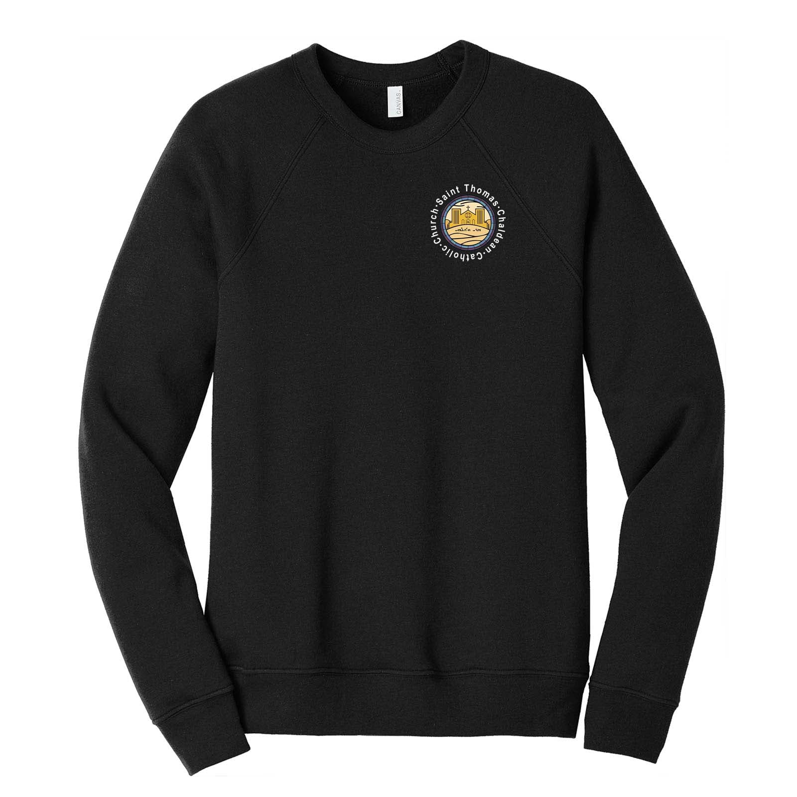 St. Thomas Catholic Church Bella + Canvas Unisex Cotton/Polyester Fleece Raglan Crewneck Sweatshirt Printed - Mato & Hash