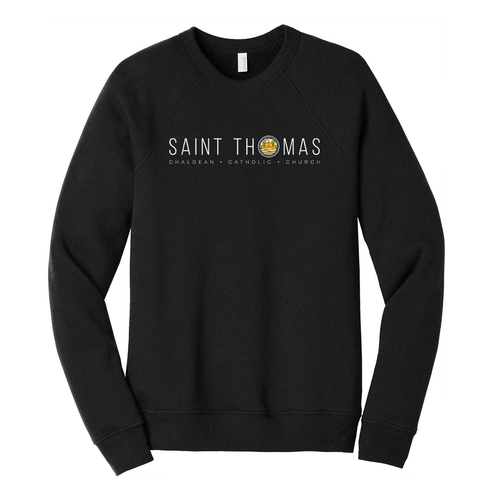 St. Thomas Catholic Church Bella + Canvas Unisex Cotton/Polyester Fleece Raglan Crewneck Sweatshirt Printed - Mato & Hash