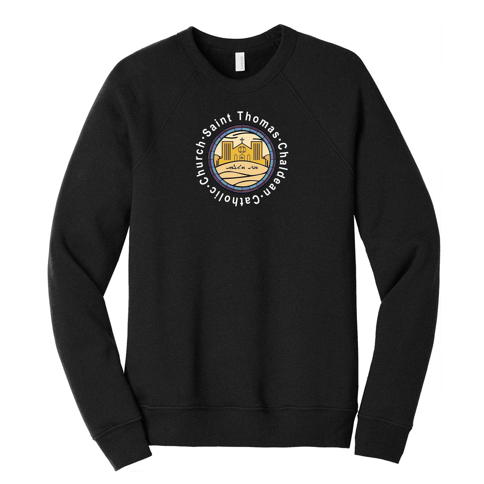 St. Thomas Catholic Church Bella + Canvas Unisex Cotton/Polyester Fleece Raglan Crewneck Sweatshirt Printed - Mato & Hash