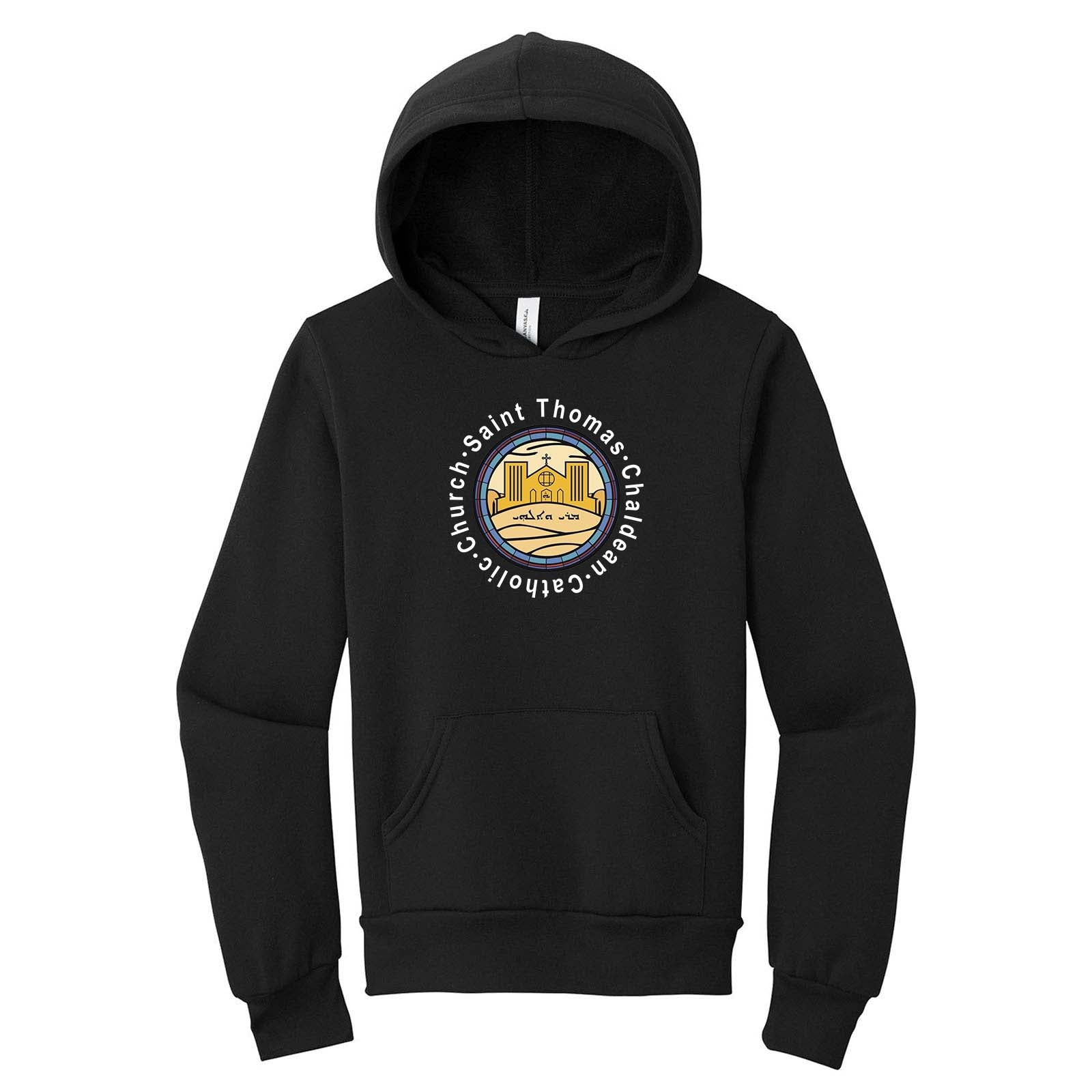 St. Thomas Catholic Church Bella + Canvas Youth Cotton/Polyester Fleece Hooded Sweatshirt Printed - Mato & Hash