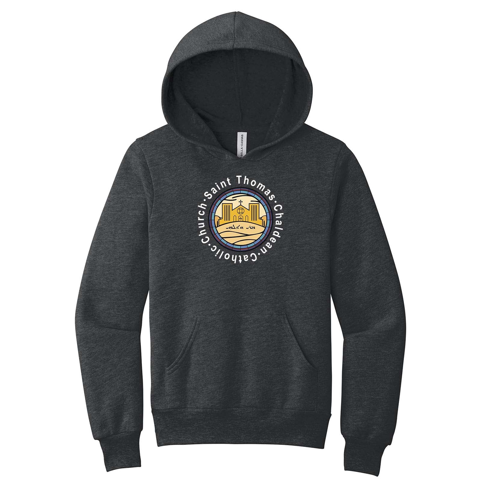 St. Thomas Catholic Church Bella + Canvas Youth Cotton/Polyester Fleece Hooded Sweatshirt Printed - Mato & Hash