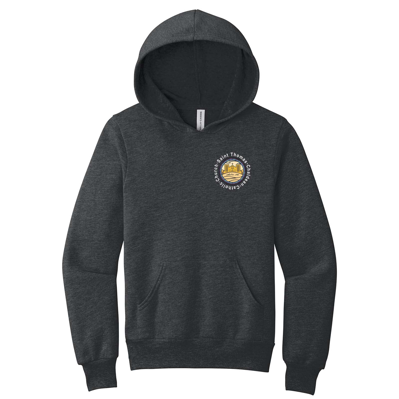 St. Thomas Catholic Church Bella + Canvas Youth Cotton/Polyester Fleece Hooded Sweatshirt Printed - Mato & Hash