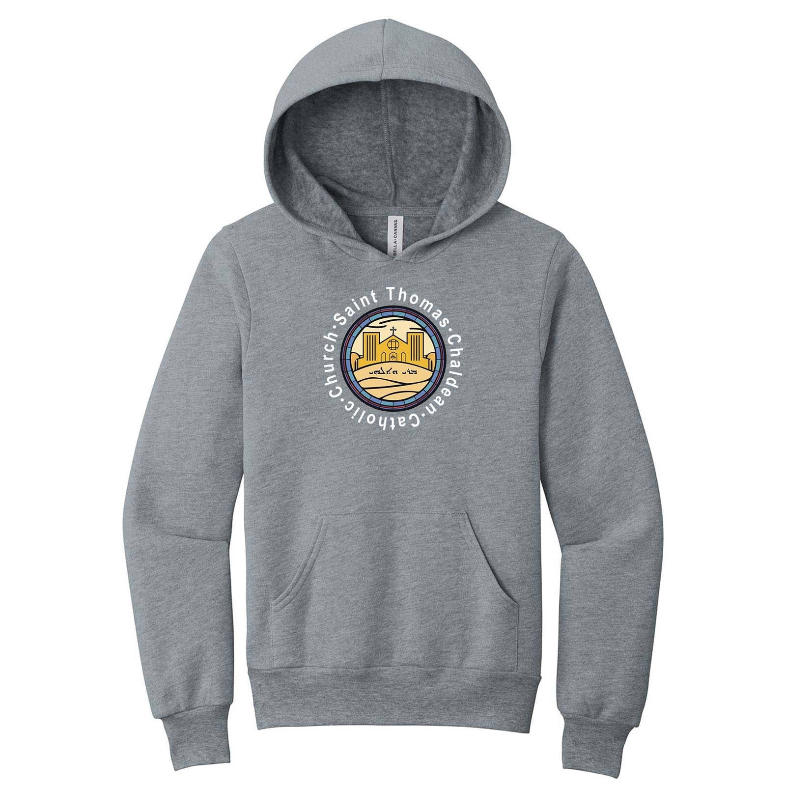 St. Thomas Catholic Church Bella + Canvas Youth Cotton/Polyester Fleece Hooded Sweatshirt Printed - Mato & Hash