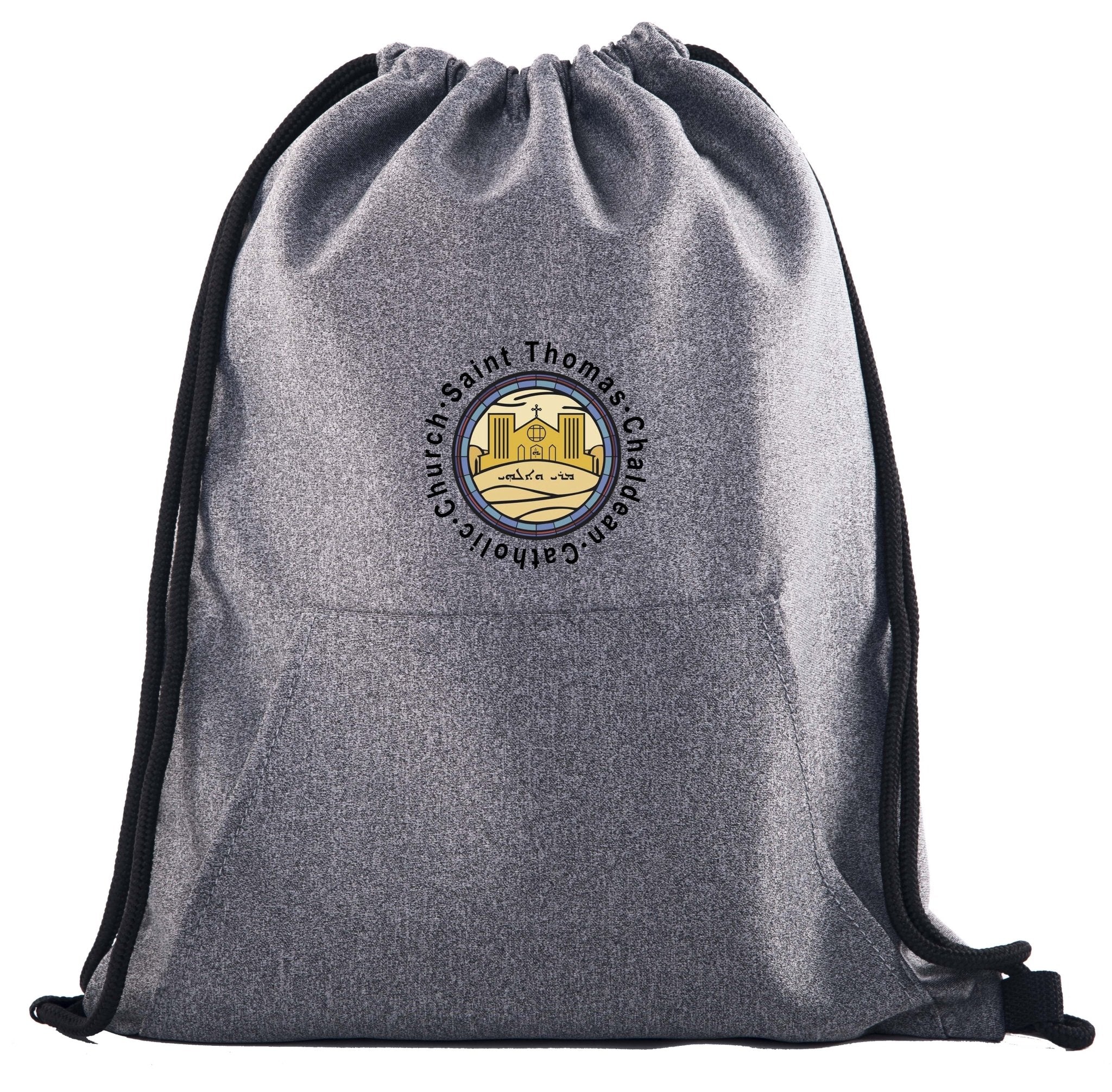 St. Thomas Catholic Church Drawstring Bag w/ Pocket Printed - Mato & Hash