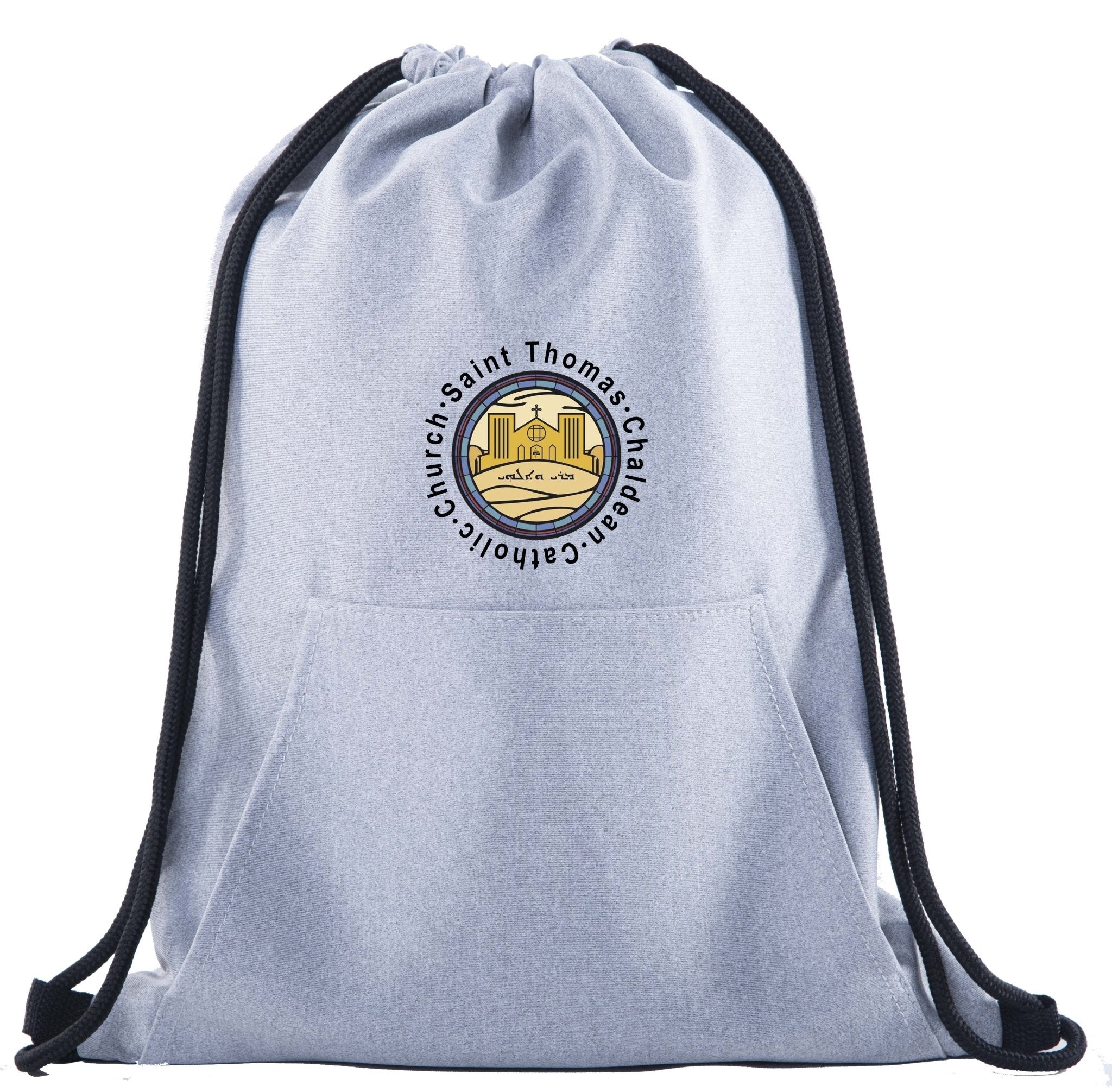 St. Thomas Catholic Church Drawstring Bag w/ Pocket Printed - Mato & Hash