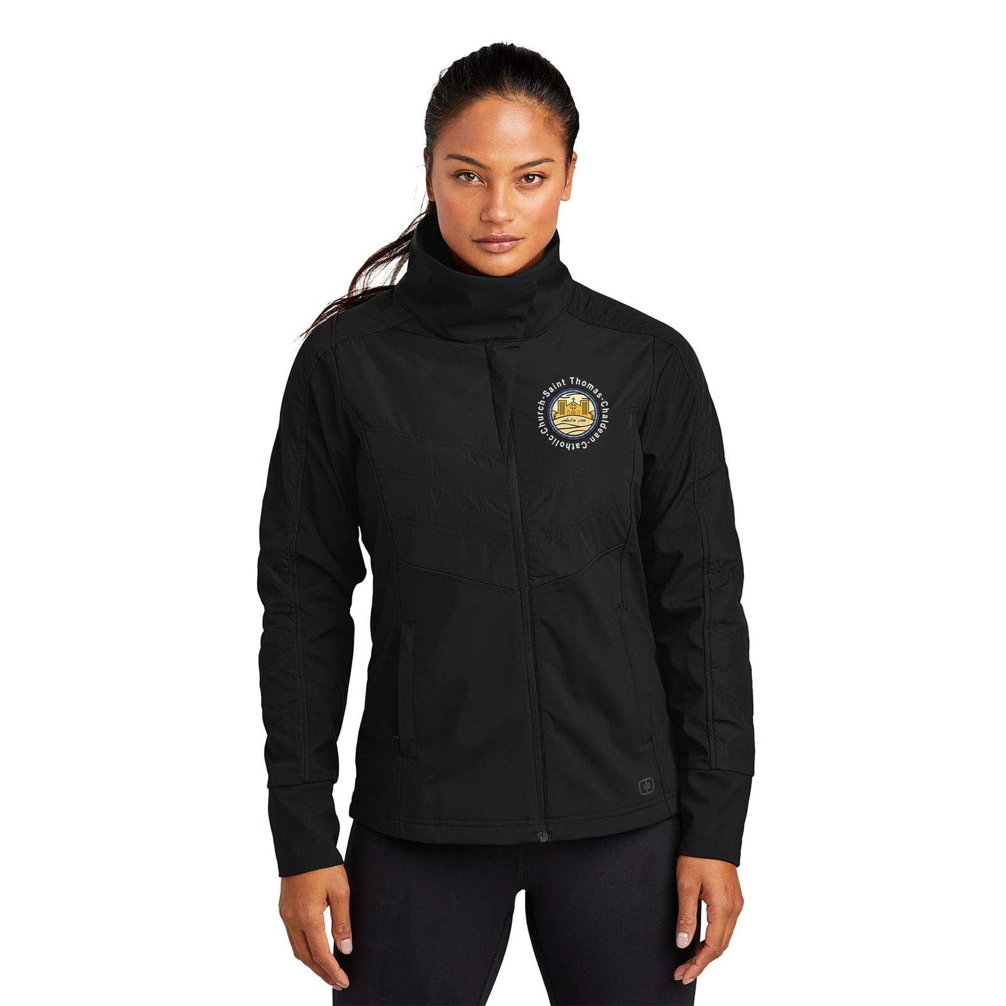 St. Thomas Catholic Church OGIO® ENDURANCE Ladies Brink Soft Shell Printed - Mato & Hash