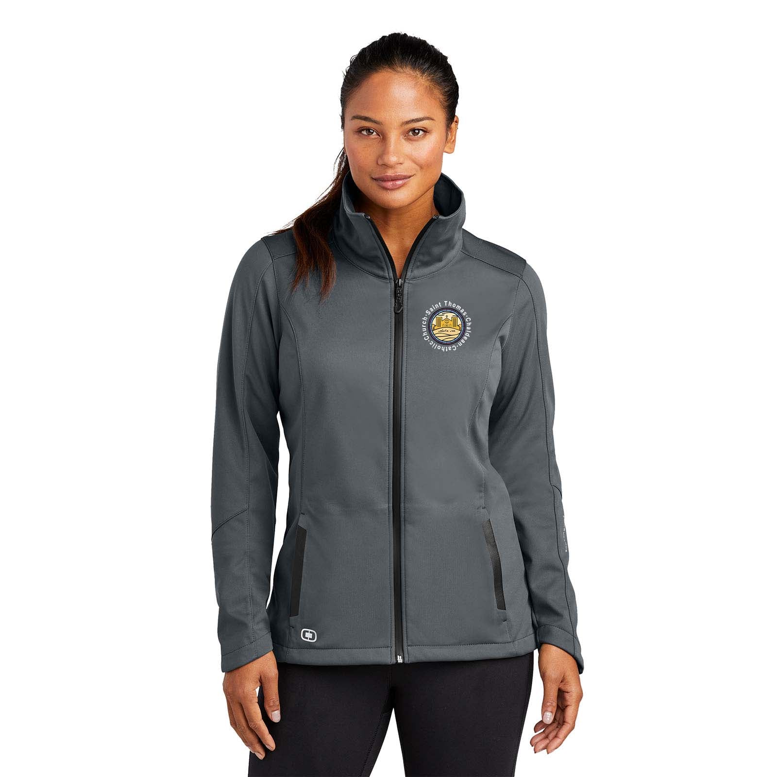 St. Thomas Catholic Church OGIO® ENDURANCE Ladies Crux Soft Shell Printed - Mato & Hash