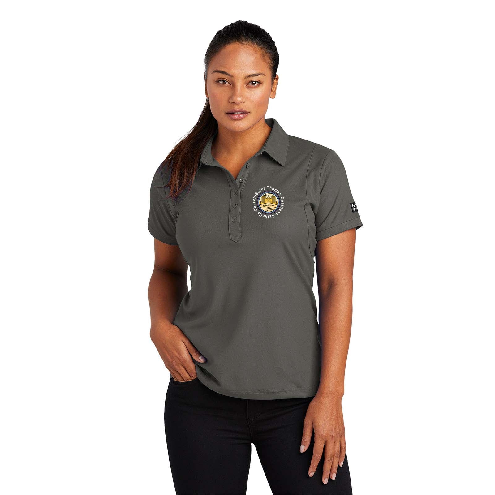 St. Thomas Catholic Church OGIO Women's 100% Polyester Jewel Polo T-Shirt Printed - Mato & Hash
