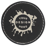 Synthetic Leather Patch w/ Custom Engraving – Circle