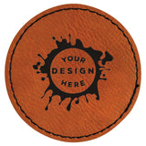 Synthetic Leather Patch w/ Custom Engraving – Circle - Mato & Hash