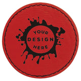 Synthetic Leather Patch w/ Custom Engraving – Circle - Mato & Hash