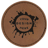 Synthetic Leather Patch w/ Custom Engraving – Circle - Mato & Hash