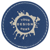 Synthetic Leather Patch w/ Custom Engraving – Circle - Mato & Hash