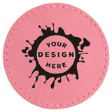 Synthetic Leather Patch w/ Custom Engraving – Circle - Mato & Hash