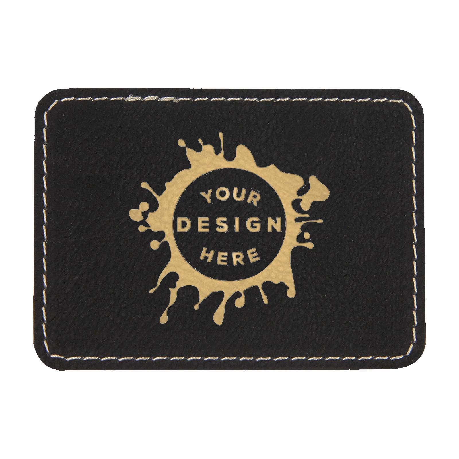 Synthetic Leather Patch w/ Custom Engraving – Large Rectangle - Mato & Hash