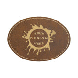 Synthetic Leather Patch w/ Custom Engraving - Oval - Mato & Hash