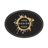 Synthetic Leather Patch w/ Custom Engraving - Oval - Mato & Hash