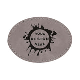Synthetic Leather Patch w/ Custom Engraving - Oval - Mato & Hash