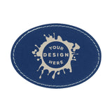 Synthetic Leather Patch w/ Custom Engraving - Oval - Mato & Hash