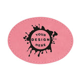 Synthetic Leather Patch w/ Custom Engraving - Oval - Mato & Hash