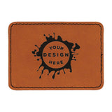 Synthetic Leather Patch w/ Custom Engraving – Small Rectangle - Mato & Hash