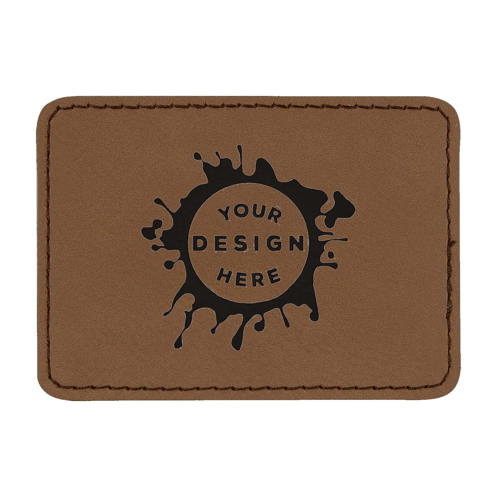 Synthetic Leather Patch w/ Custom Engraving – Small Rectangle - Mato & Hash