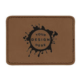 Synthetic Leather Patch w/ Custom Engraving – Small Rectangle - Mato & Hash