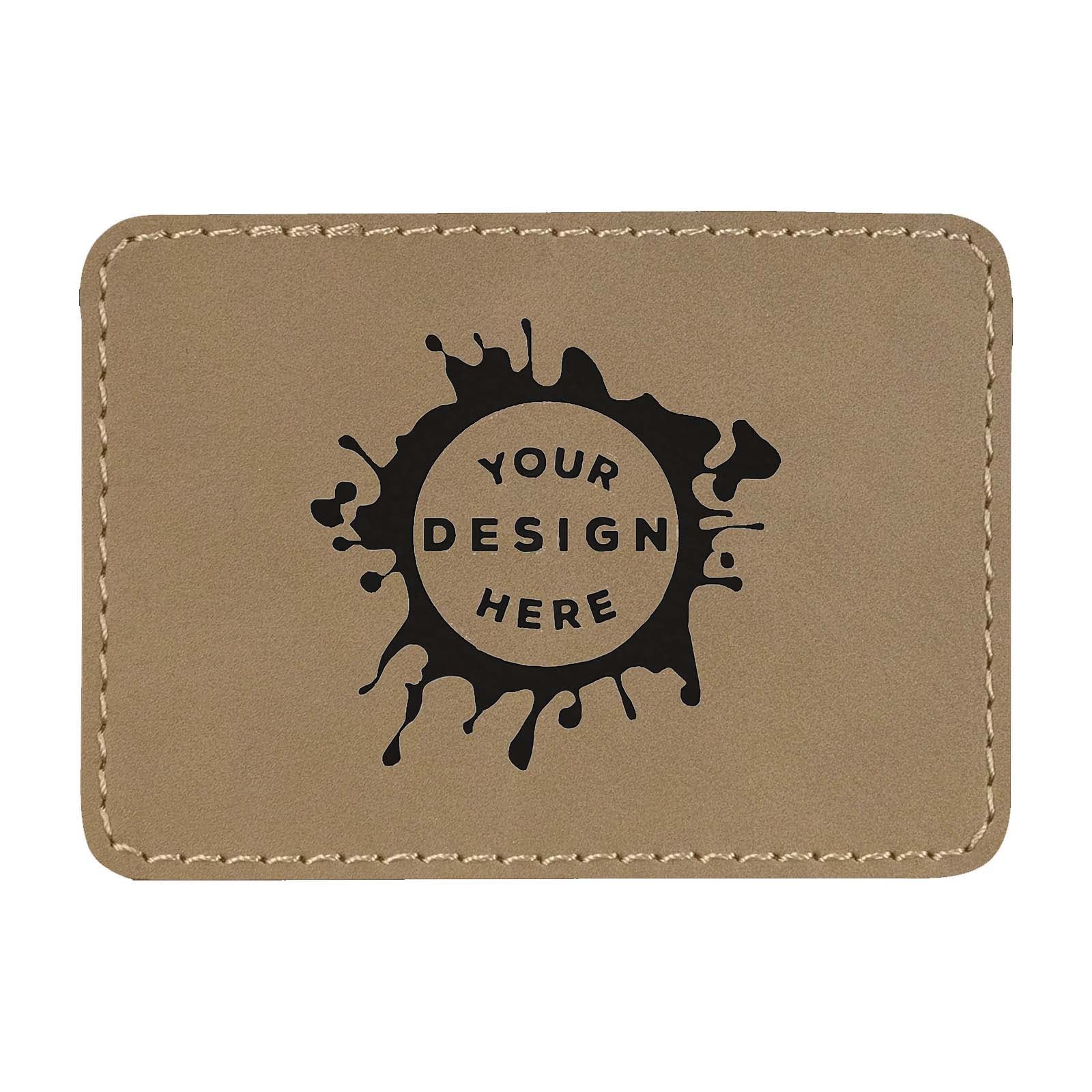 Synthetic Leather Patch w/ Custom Engraving – Small Rectangle - Mato & Hash