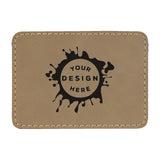 Synthetic Leather Patch w/ Custom Engraving – Small Rectangle - Mato & Hash