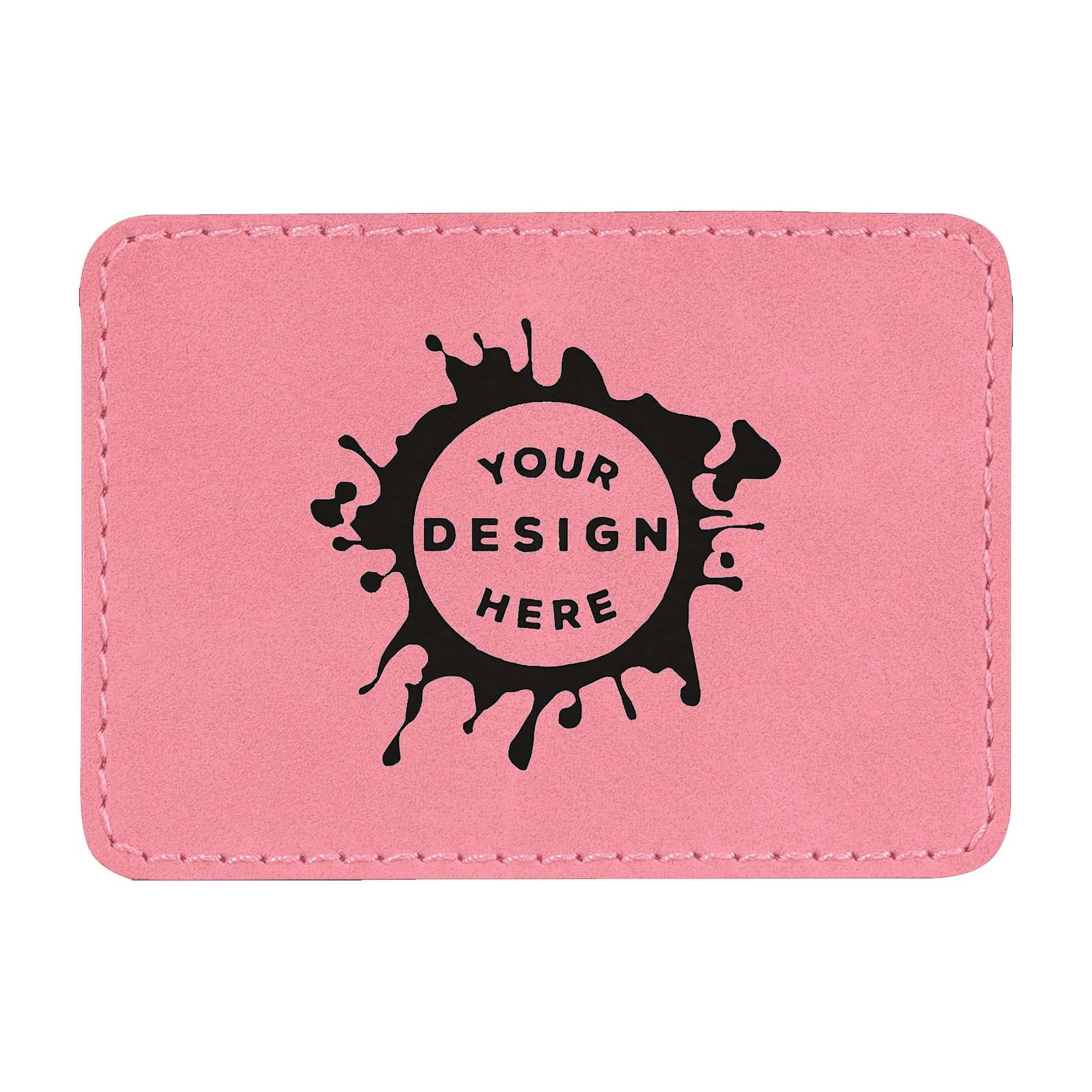 Synthetic Leather Patch w/ Custom Engraving – Small Rectangle - Mato & Hash