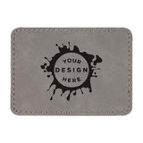 Synthetic Leather Patch w/ Custom Engraving – Small Rectangle - Mato & Hash