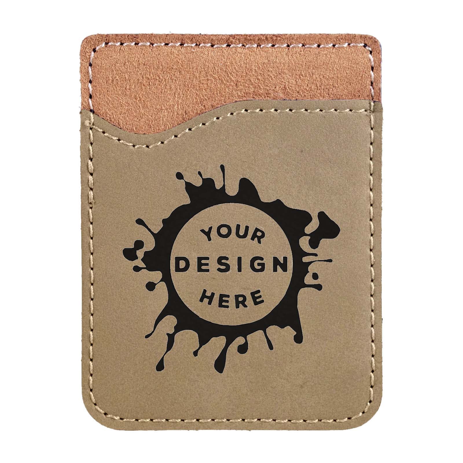 Synthetic Leather Phone Attachment – Custom Engraved Wallet - Mato & Hash