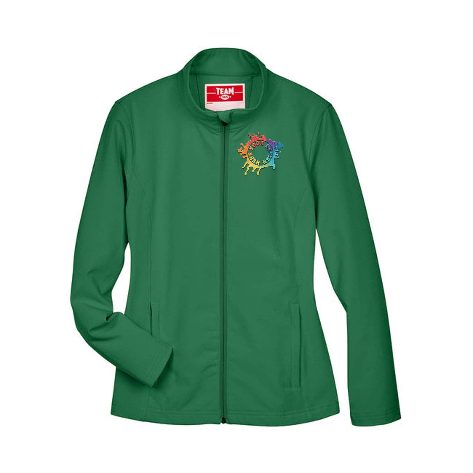 Team 365 Ladies' Leader Soft Shell Jacket Embroidery - Mato & Hash