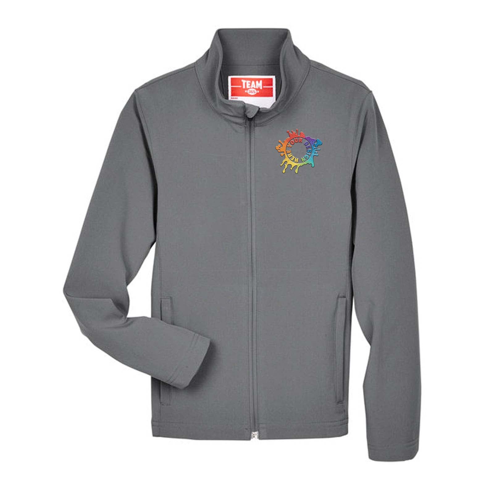 Team 365 Youth Leader Soft Shell Jacket Embroidery - Mato & Hash