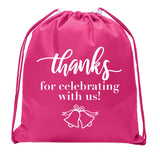 Thanks for Celebrating With Us! + Bells Mini Polyester Drawstring Bag - Mato & Hash