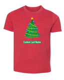 Tree + Custom Ornaments & Last Name Kids T Shirts - Mato & Hash